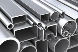 Metal pipes or tubes. Construction 3d objects